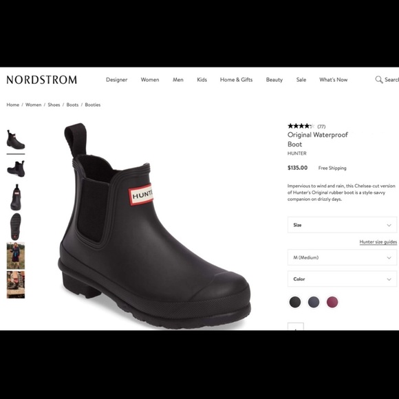 Hunter Chelsea kids rain boots lipstick pink*SOLD* - Picture 6 of 8